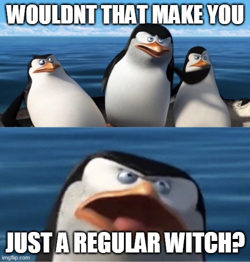 Wouldn't that make you | WOULDNT THAT MAKE YOU JUST A REGULAR WITCH? | image tagged in wouldn't that make you | made w/ Imgflip meme maker