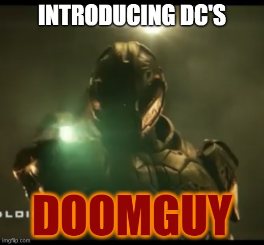 This is "Lex Luthor" | INTRODUCING DC'S; DOOMGUY | image tagged in dc comics,doomguy | made w/ Imgflip meme maker