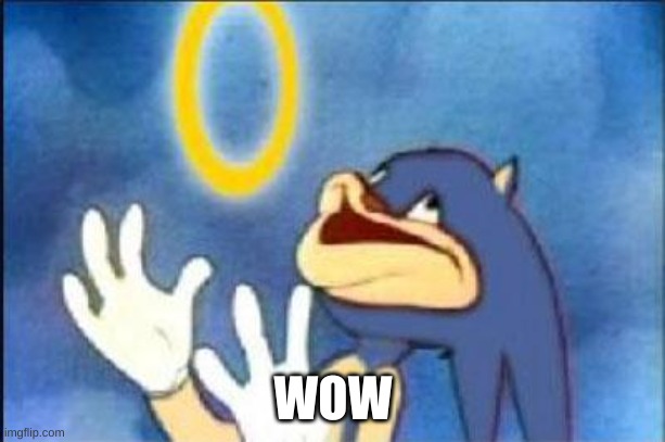 Sonic derp | WOW | image tagged in sonic derp | made w/ Imgflip meme maker