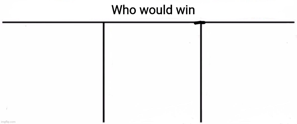High Quality 3x who would win Blank Meme Template