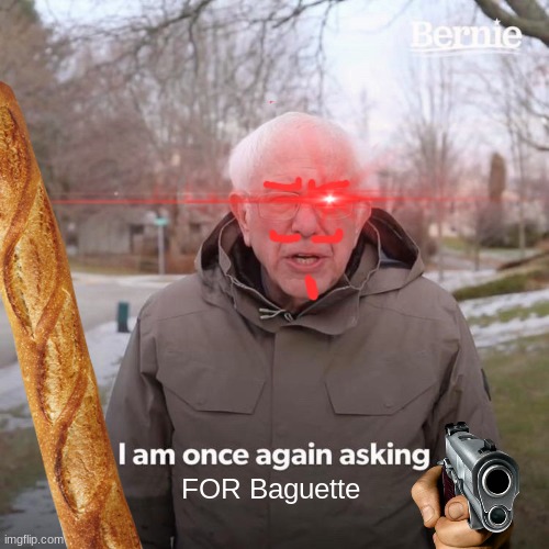 Online class be like | FOR Baguette | image tagged in bernie i am once again asking for your support | made w/ Imgflip meme maker