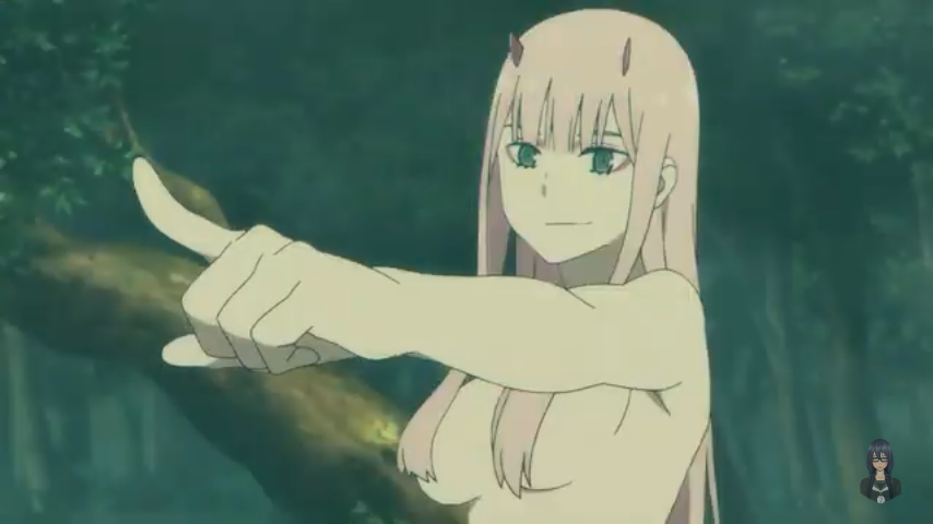 Zero Two Point and Laugh Blank Meme Template