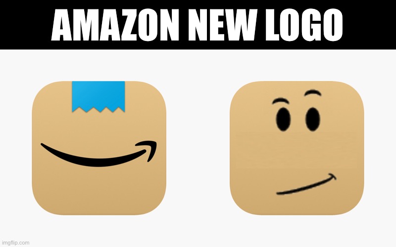 Amazon New Logo Robloxian Face - Imgflip