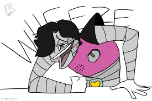 Mettaton Wheezing | image tagged in mettaton wheezing | made w/ Imgflip meme maker