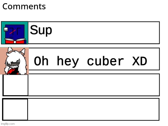 Oh hey cuber XD | made w/ Imgflip meme maker