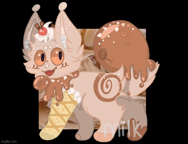 My bby fursona son, his name is Milk UwU | made w/ Imgflip meme maker
