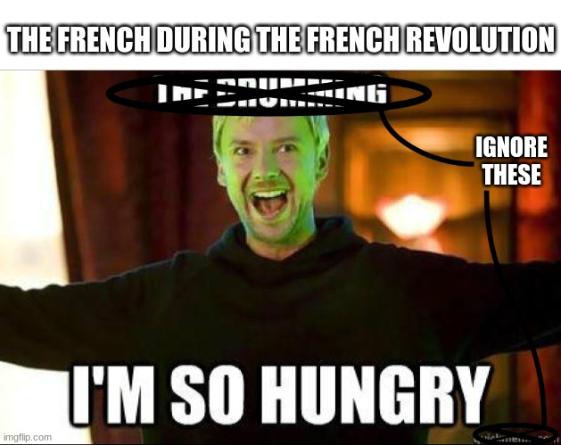 The French During the French Revolution | THE FRENCH DURING THE FRENCH REVOLUTION; IGNORE THESE | image tagged in memes,the master,doctor who,hungry,french,french revolution | made w/ Imgflip meme maker