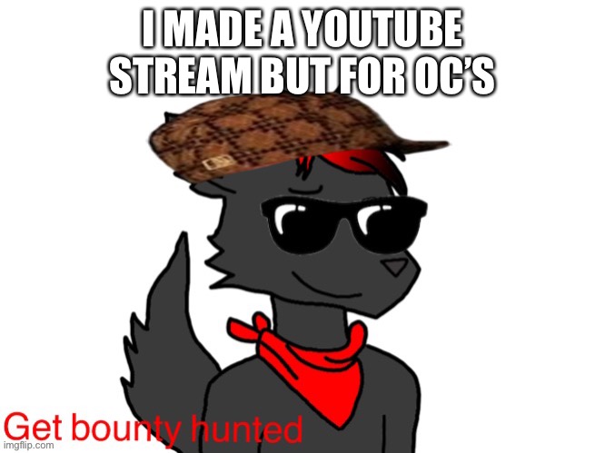 Storm get bounty hunted | I MADE A YOUTUBE STREAM BUT FOR OC’S | image tagged in storm get bounty hunted | made w/ Imgflip meme maker