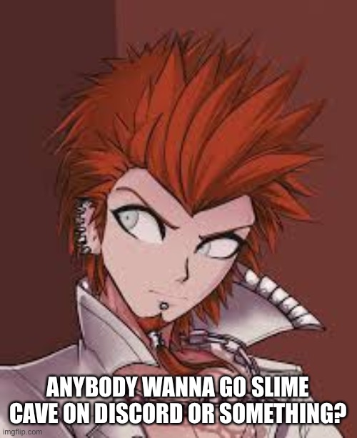 ANYBODY WANNA GO SLIME CAVE ON DISCORD OR SOMETHING? | made w/ Imgflip meme maker