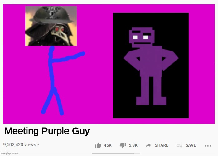 youtube video template |  Meeting Purple Guy | image tagged in youtube video template | made w/ Imgflip meme maker