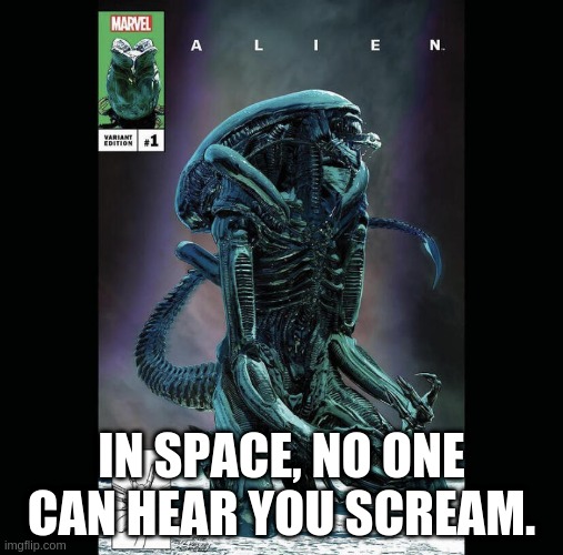  IN SPACE, NO ONE CAN HEAR YOU SCREAM. | made w/ Imgflip meme maker