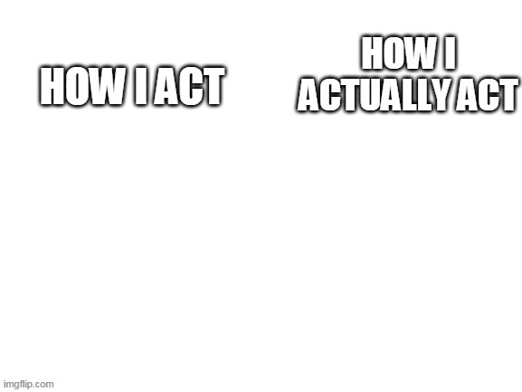 HOW I ACT TEMPLATE | image tagged in how i act meme | made w/ Imgflip meme maker