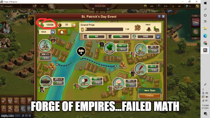 FORGE OF EMPIRES...FAILED MATH | made w/ Imgflip meme maker