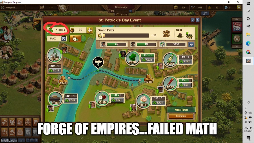 FORGE OF EMPIRES...FAILED MATH | made w/ Imgflip meme maker
