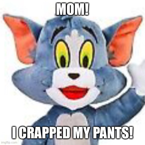 I found this plush of Tom for the Tom & Jerry movie so freaking crappy ima meme it | MOM! I CRAPPED MY PANTS! | image tagged in memes,tom and jerry | made w/ Imgflip meme maker