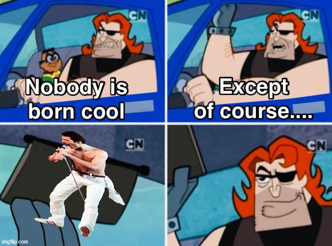 Nobody is born cool | image tagged in nobody is born cool | made w/ Imgflip meme maker