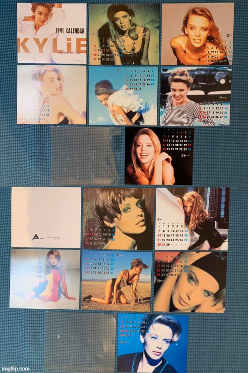 Rhythm of Love calendar. So you can "Count the Days," natch | image tagged in kylie rhythm of love calendar 1,kylie rhythm of love calendar 2 | made w/ Imgflip meme maker