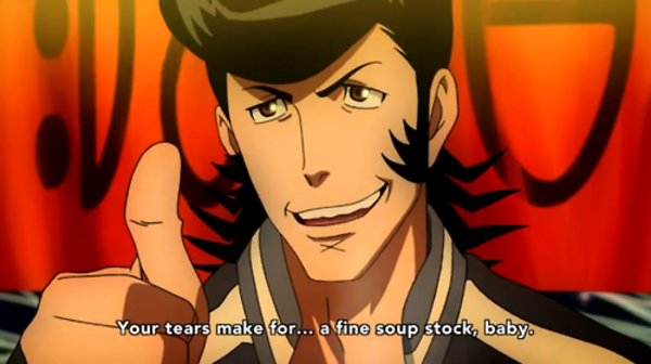 High Quality Space Dandy Your tears make for... a fine soup stock, baby Blank Meme Template