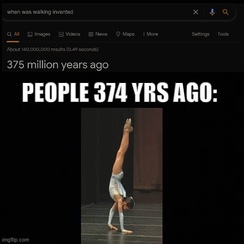 PEOPLE 374 YRS AGO: | image tagged in walking | made w/ Imgflip meme maker