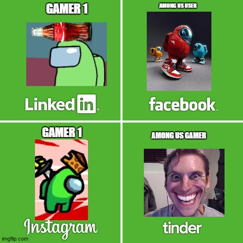 my among us profile picture in social media | GAMER 1; AMONG US USER; GAMER 1; AMONG US GAMER | image tagged in my profile picture on social media,profile picture,among us | made w/ Imgflip meme maker