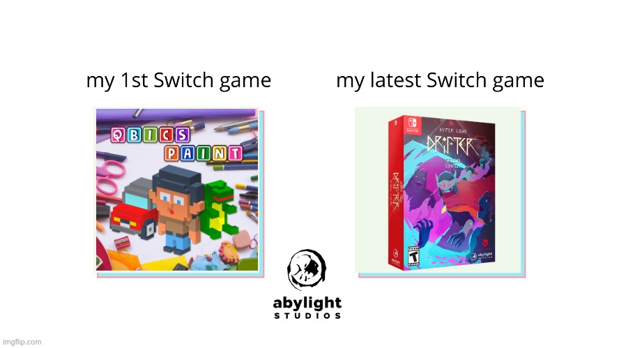 First and latest Switch game | image tagged in first and latest switch game,gaming,game development,videogames,nintendo switch,game developer | made w/ Imgflip meme maker