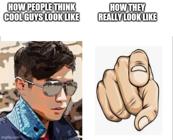 This is true | HOW THEY REALLY LOOK LIKE; HOW PEOPLE THINK COOL GUYS LOOK LIKE | image tagged in motivation,oh wow are you actually reading these tags,memes | made w/ Imgflip meme maker