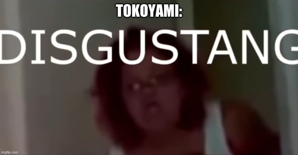 DISGUSTANG | TOKOYAMI: | image tagged in disgustang | made w/ Imgflip meme maker