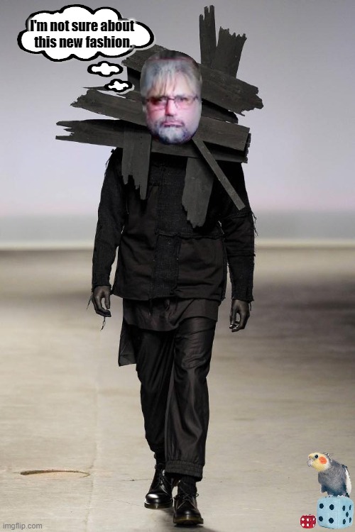 fashion | I'm not sure about
 this new fashion. | image tagged in fashion | made w/ Imgflip meme maker