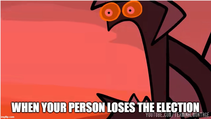 WHEN YOUR PERSON LOSES THE ELECTION | image tagged in memes,screaming,reactions | made w/ Imgflip meme maker