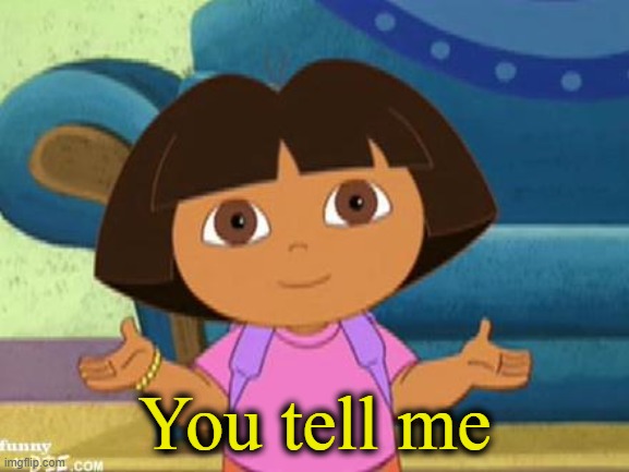 Dilemma Dora | You tell me | image tagged in dilemma dora | made w/ Imgflip meme maker