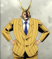 All Might Holding Sign Blank Meme Template