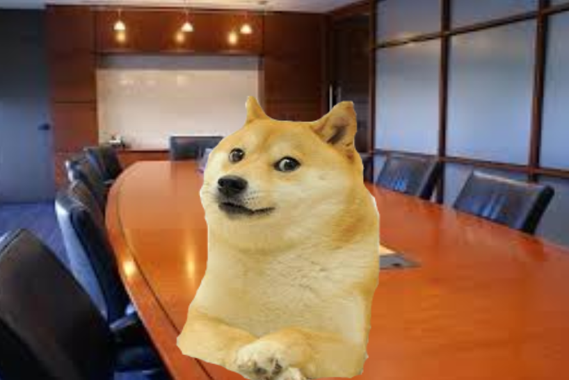Doge Meeting Blank Meme Template