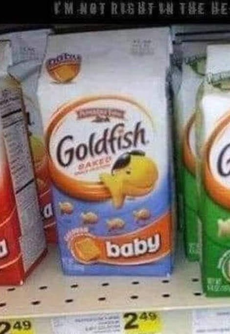 Baby Flavored Goldfish? Blank Meme Template
