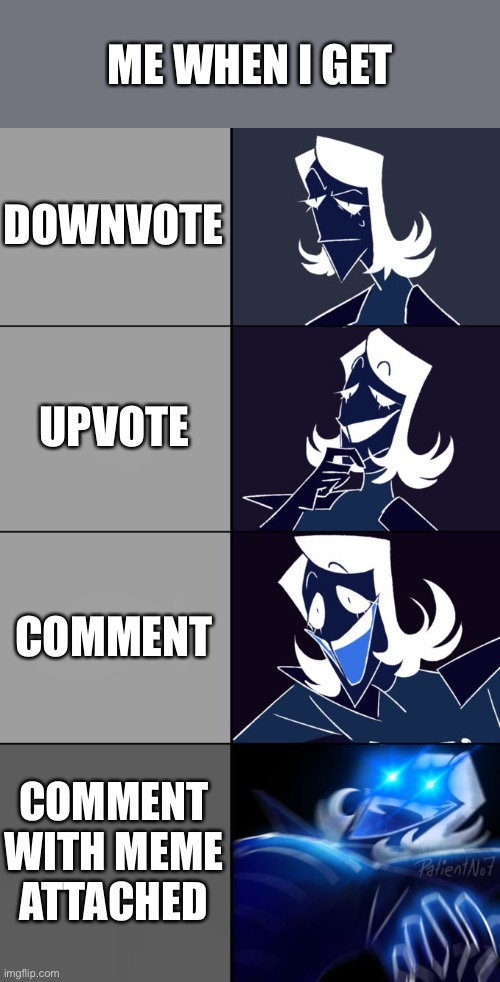 Rouxls Kaard | ME WHEN I GET; DOWNVOTE; UPVOTE; COMMENT; COMMENT WITH MEME ATTACHED | image tagged in rouxls kaard,imgflip,memes,comments,upvotes | made w/ Imgflip meme maker
