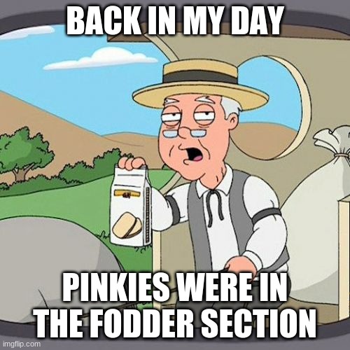 pinkie demons have been buffed | BACK IN MY DAY; PINKIES WERE IN THE FODDER SECTION | image tagged in memes,pepperidge farm remembers,doom | made w/ Imgflip meme maker