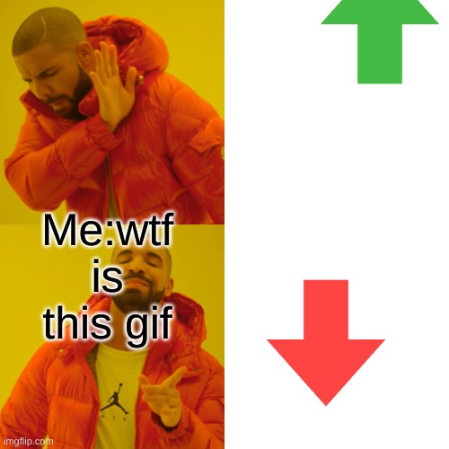 Drake Hotline Bling Meme | Me:wtf is this gif | image tagged in memes,drake hotline bling | made w/ Imgflip meme maker
