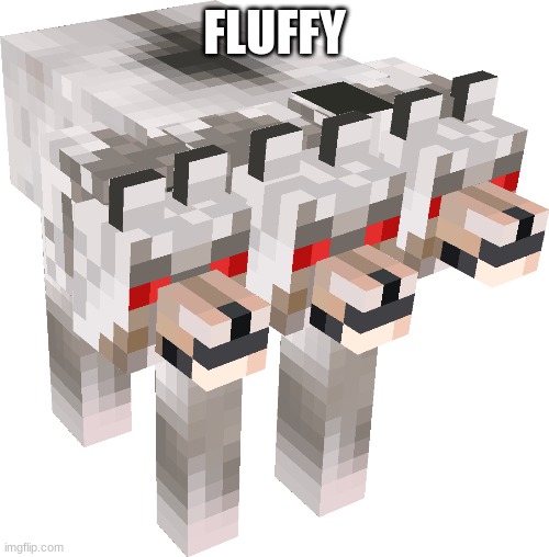FLUFFY | image tagged in minecraft wolf | made w/ Imgflip meme maker