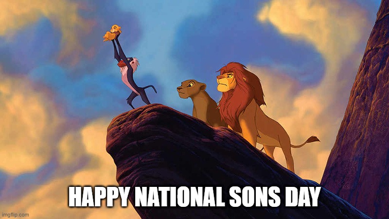 National Sons Day | HAPPY NATIONAL SONS DAY | image tagged in son,sons,national sons,child,parents | made w/ Imgflip meme maker
