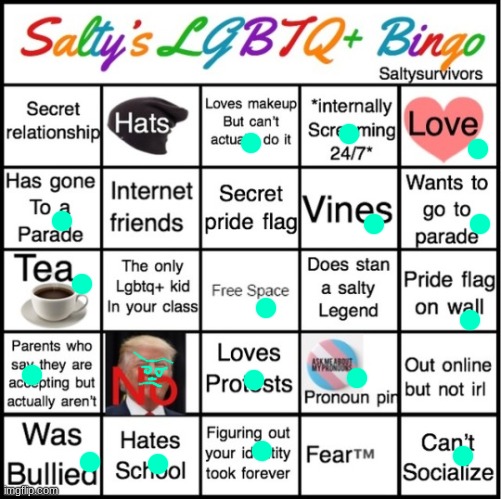 Sorry i love doing these | image tagged in the pride bingo | made w/ Imgflip meme maker