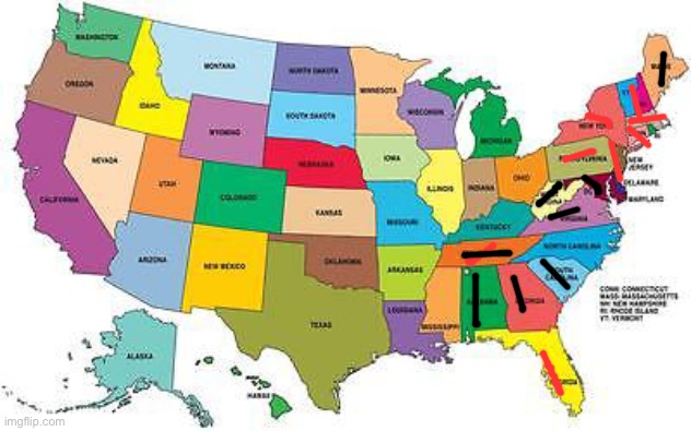 States that I’ve been to | image tagged in usa map | made w/ Imgflip meme maker