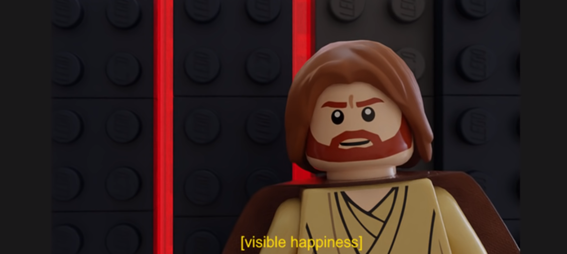 High Quality Visible Happiness Obi Wan Kenobi Lego Version Blank Meme Template