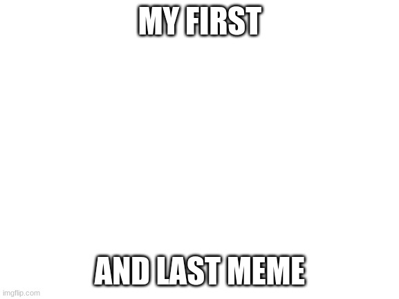i might make some more in the future tho | MY FIRST; AND LAST MEME | image tagged in blank white template | made w/ Imgflip meme maker