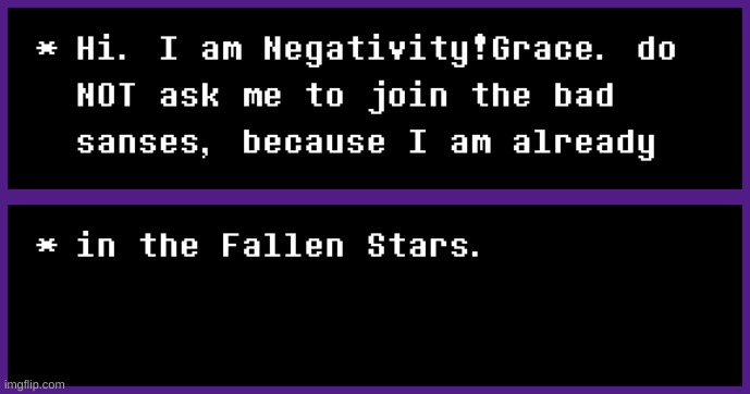 Meet Negativity!Grace. | made w/ Imgflip meme maker