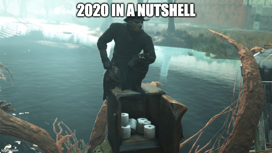 Fallout76 Toilet Paper Cache | 2020 IN A NUTSHELL | image tagged in fallout76 toilet paper cache | made w/ Imgflip meme maker