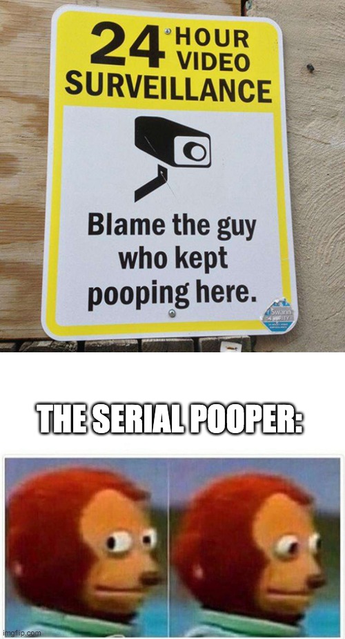 Middle of school | THE SERIAL POOPER: | image tagged in memes,monkey puppet | made w/ Imgflip meme maker