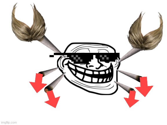 Trollface Crab (idk why i made it) | image tagged in blank white template | made w/ Imgflip meme maker