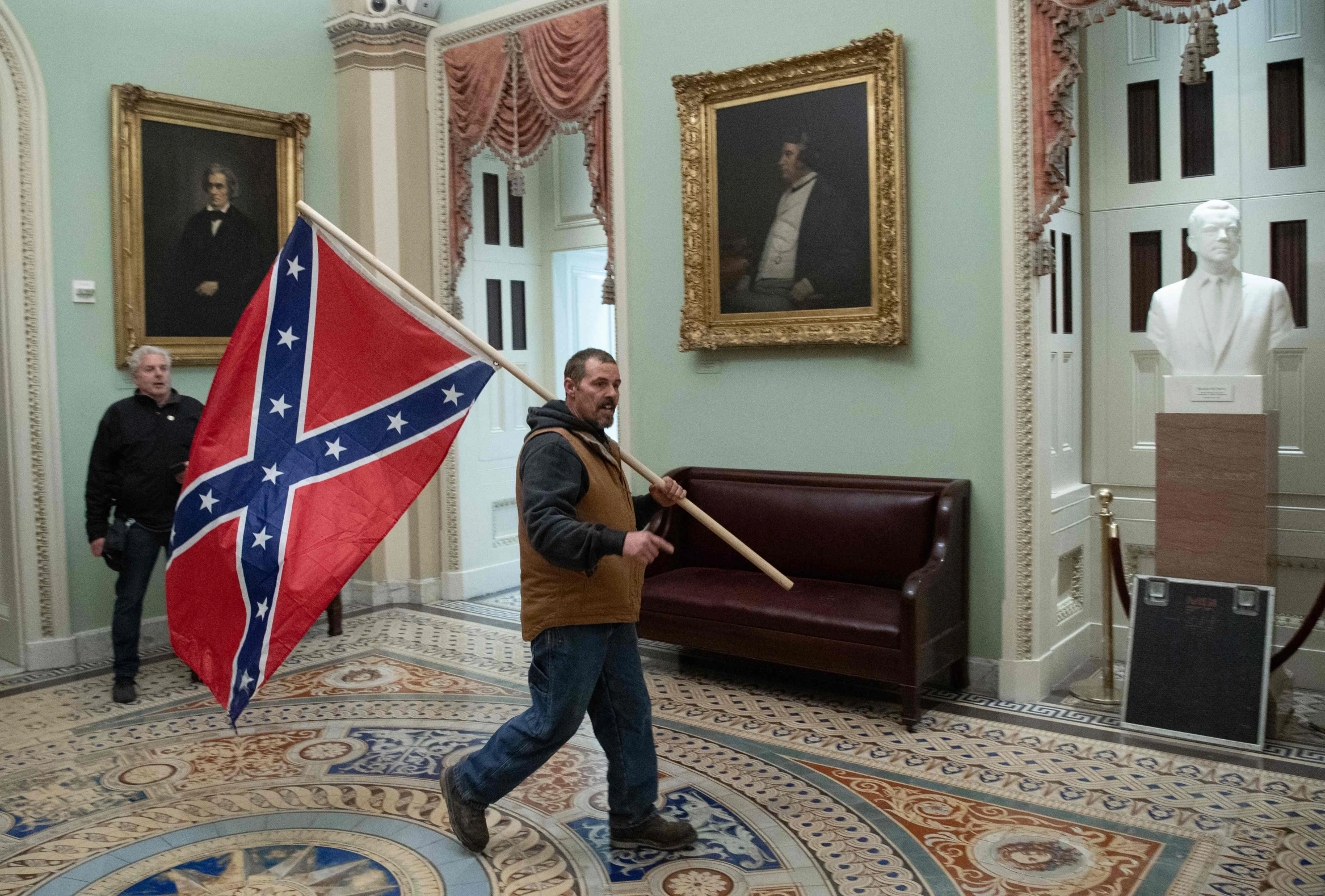 capitol break in confederate flag Blank Meme Template