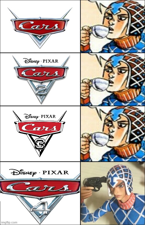 Mista Hates Cars 4 | image tagged in mista 4,jojo meme,mista literally hates 4 for some reason,lol | made w/ Imgflip meme maker