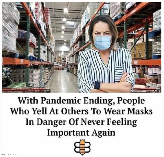 The narcissists will just have to find something else to yell at people about | image tagged in pandemic,masks,narcissists,yelling | made w/ Imgflip meme maker