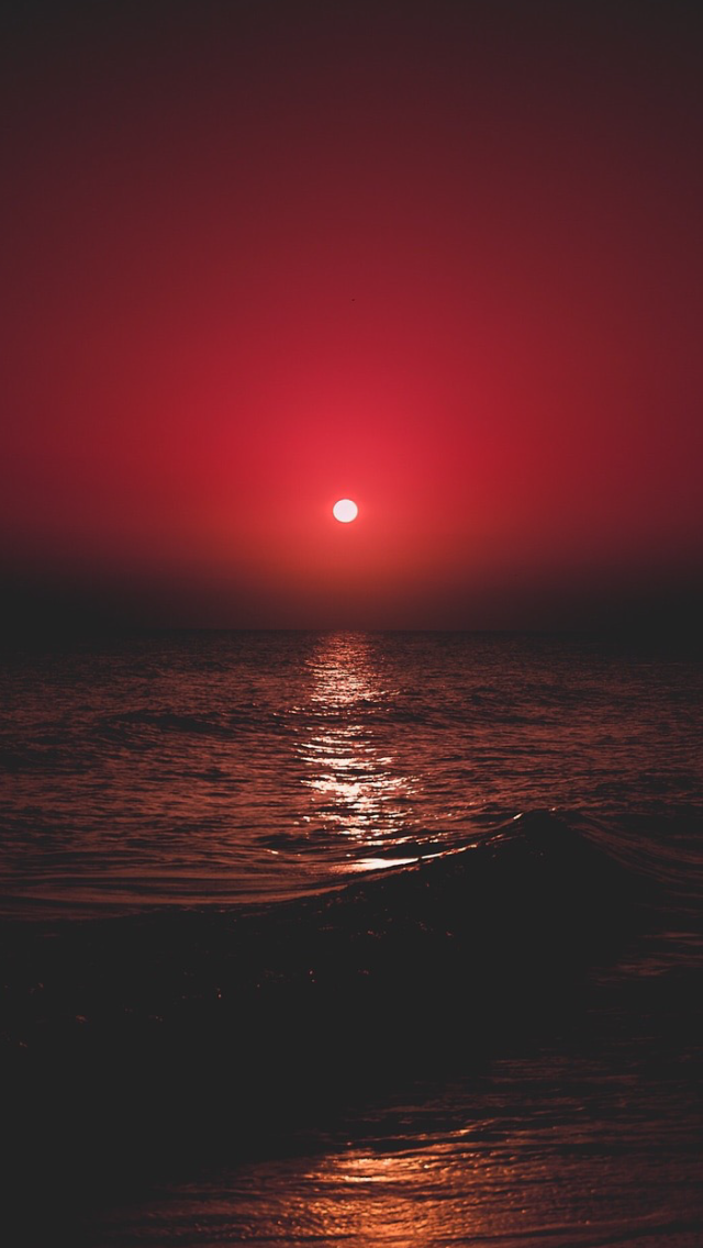 red sunset Blank Meme Template